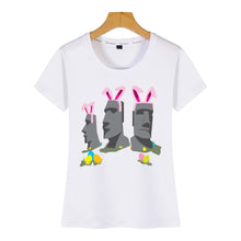 Load image into Gallery viewer, Tops T Shirt Women easter island Vogue Vintage Custom Female Tshirt
