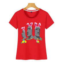 Load image into Gallery viewer, Tops T Shirt Women easter island Vogue Vintage Custom Female Tshirt