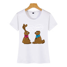 Load image into Gallery viewer, Tops T Shirt Women easter bunny 2 Hip Hop Vintage Cotton Female Tshirt