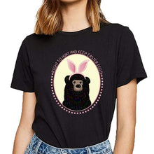 Load image into Gallery viewer, Tops T Shirt Women easter egg hunt Casual Black Print Female Tshirt