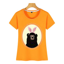 Load image into Gallery viewer, Tops T Shirt Women easter egg hunt Casual Black Print Female Tshirt