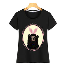 Load image into Gallery viewer, Tops T Shirt Women easter egg hunt Casual Black Print Female Tshirt