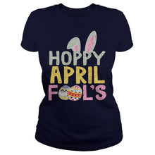 Load image into Gallery viewer, April Fools Day Easter Tshirt Hoppy April Fools Women's T-Shirt

