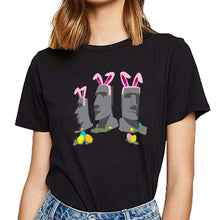 Load image into Gallery viewer, Tops T Shirt Women easter island Vogue Vintage Custom Female Tshirt
