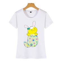 Load image into Gallery viewer, Tops T Shirt Women easter bunny chick Funny Harajuku Short Female Tshirt
