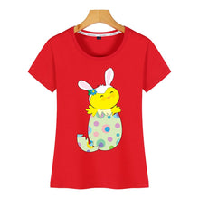 Load image into Gallery viewer, Tops T Shirt Women easter bunny chick Funny Harajuku Short Female Tshirt
