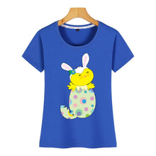 Load image into Gallery viewer, Tops T Shirt Women easter bunny chick Funny Harajuku Short Female Tshirt
