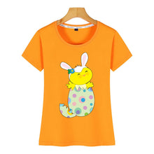 Load image into Gallery viewer, Tops T Shirt Women easter bunny chick Funny Harajuku Short Female Tshirt
