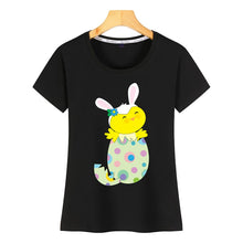Load image into Gallery viewer, Tops T Shirt Women easter bunny chick Funny Harajuku Short Female Tshirt
