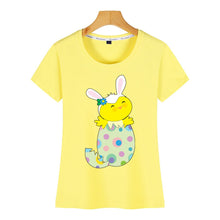 Load image into Gallery viewer, Tops T Shirt Women easter bunny chick Funny Harajuku Short Female Tshirt
