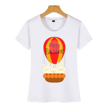 Load image into Gallery viewer, Tops T Shirt Women happy easter 200 Casual  Black Cotton Female Tshirt
