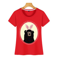 Load image into Gallery viewer, Tops T Shirt Women easter egg hunt Casual  Black Print Female Tshirt
